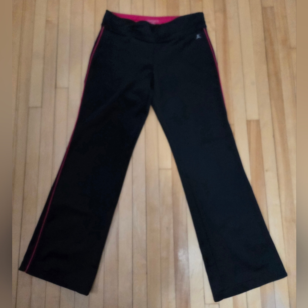 Danskin Black Athletic Pants with Pink Trim